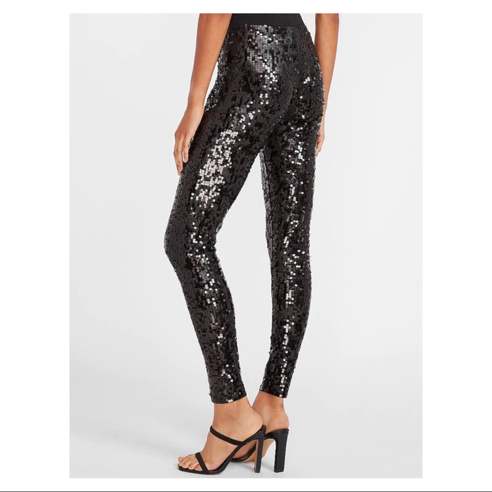Express • Black Sequin Leggings